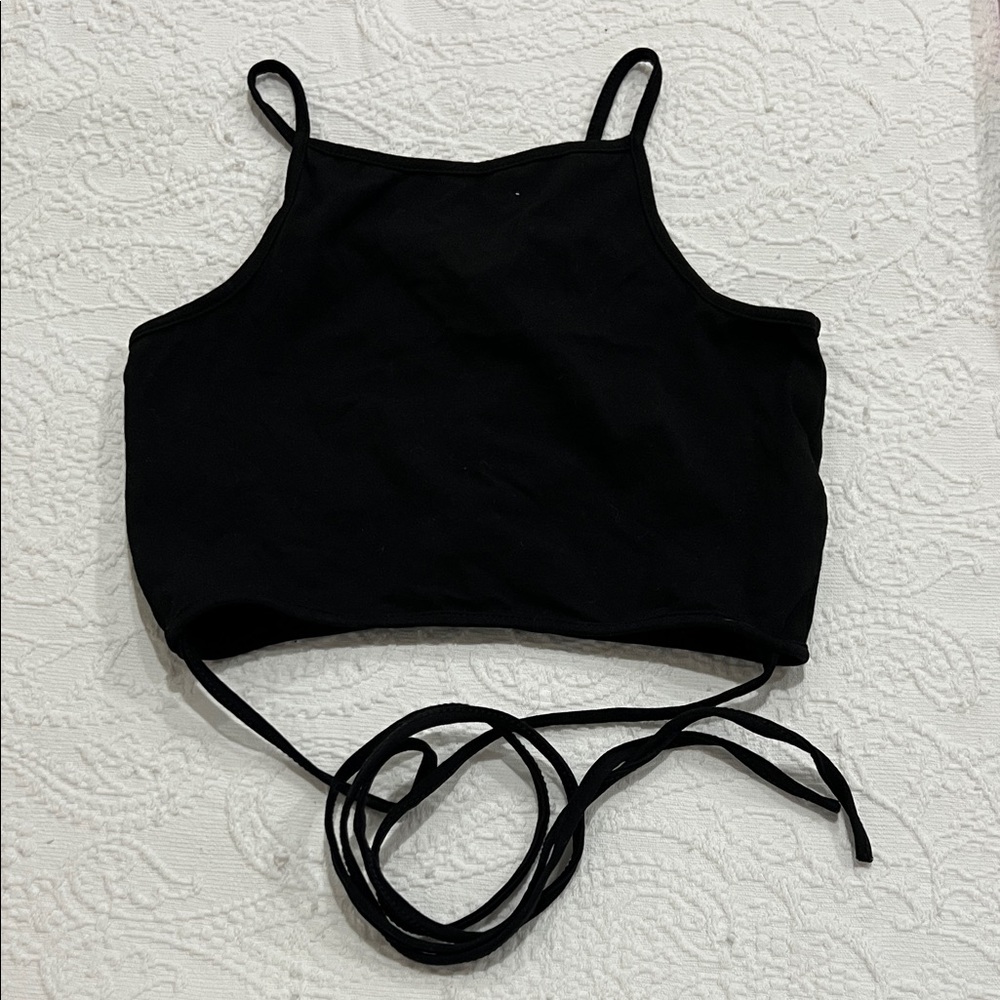 Fashion Nova Black Strappy Crop Top